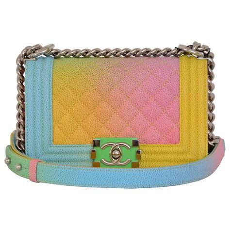 chanel le boy bag rainbow|chanel boy small quilted bag.